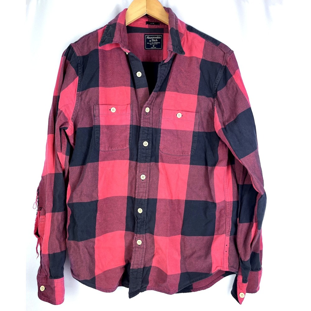 Abercrombie & Fitch Men's Medium Muscle Shirt (Runs Small) ‎ Cotton Flannel